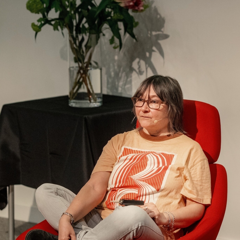 Ali Smith red chair