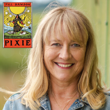 Jill Dawson with the cover of her new book Pixie